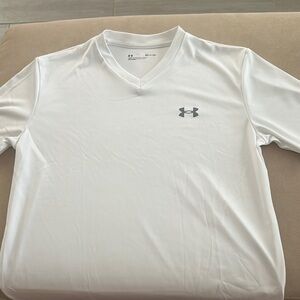 Under Armour White Short Sleeve Tee Classic Crew Neck